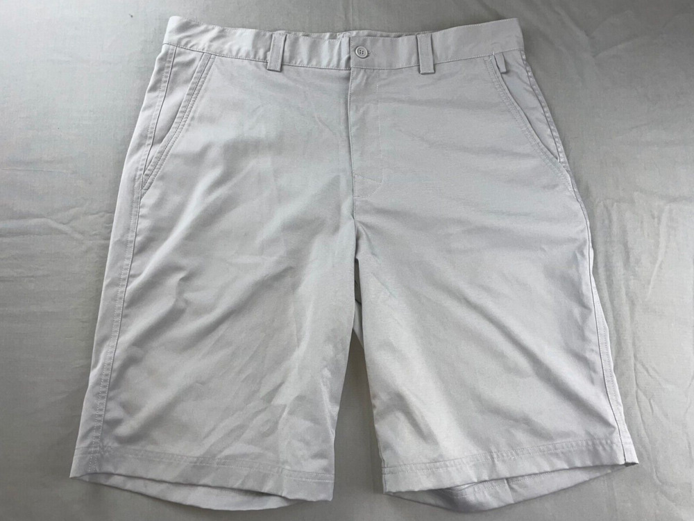 Smallwood's Yachtwear Flat Front Quick Dry Hybrid Shorts. Light Gray, 34. NWT!!